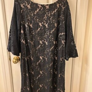 Jessica Howard Elegant Black Lace Dress